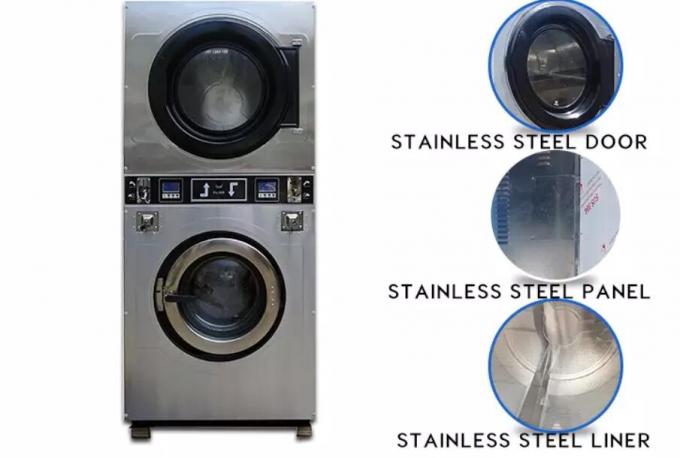 20kg Stackable Coin Operated Washer Dryer Combo Energy Saving